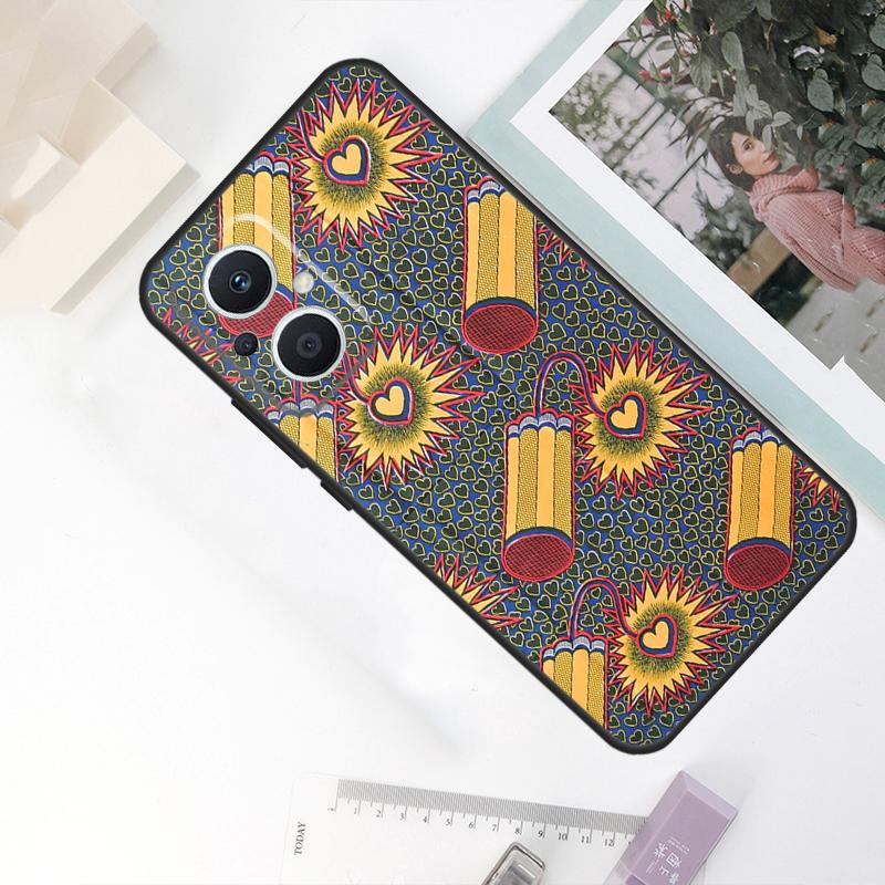

African Wax Print Design Case For OPPO Reno 8T 4Z 5Z 11F 10 Pro 4 5 6 8 7 Lite OPPO Find X6 X5 Pro X2 X3 Neo Cover OPPO Find X5 Lite