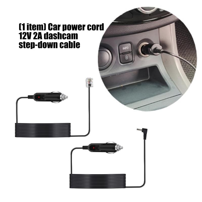 ABS Car Charging Cable Car Detectors Power Cord 12V 2A Output With LED Power Light And Quick Connecting Interfaces