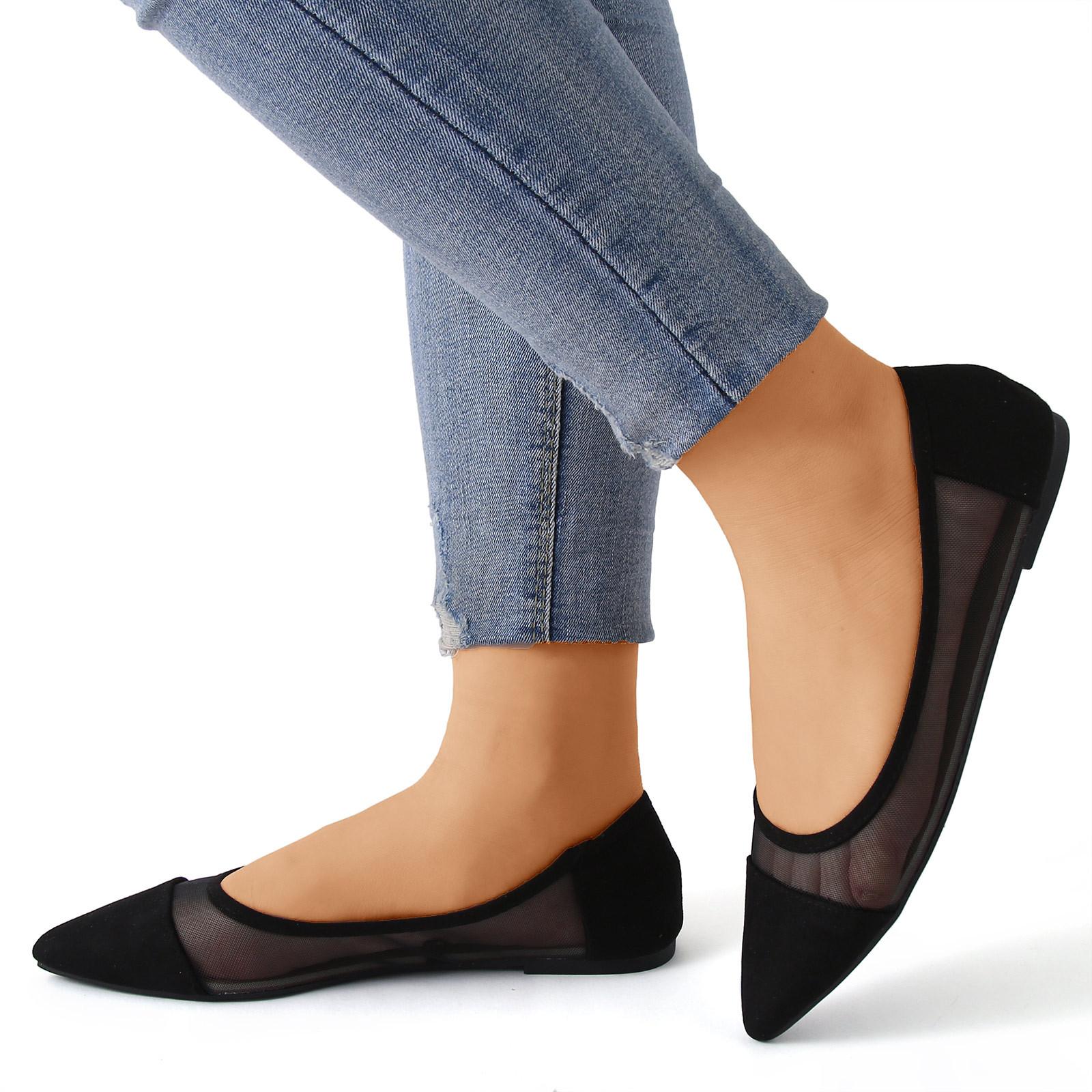 

Women s Casual Shoes Size 9 Women s Mesh Pointed Toe Shoes Fashionable Casual Shallow Slip On Flat Bottom Light Shoes Shoes 36 чорний