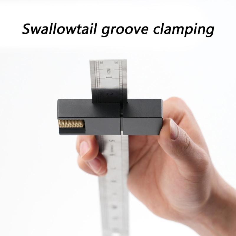 Combination Square Steel Rule Guide Block With Quick To Adjust Mechanism For Precise Line Marking
