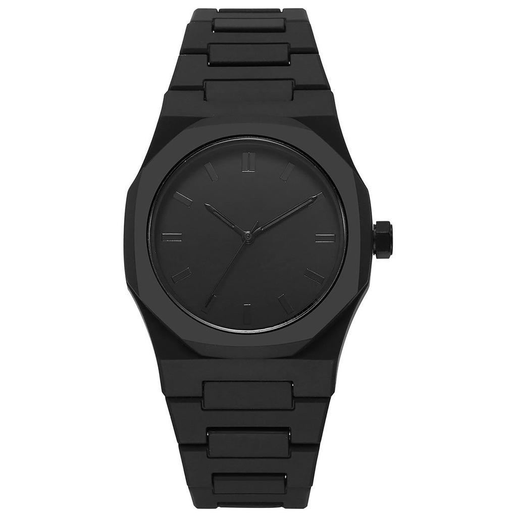 Matte Black Octagonal Men's Fashion Quartz Watch