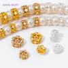 8/10MM Beads Separator 18K Gold Plated Flower Shape Spacer Beads For Jewelry Making,Accessories For Beads,DIY Bracelet Findings