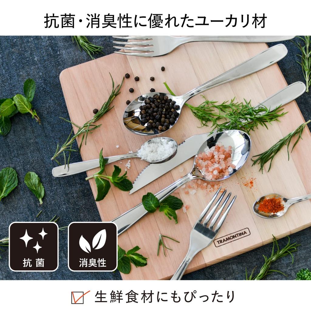 Tramontina Cutting Wooden Cut 40cm x Eucalyptus Made in Product Number TRAMONTINA Board, & Taste, 27cm, (Eucalyptus) Wood, Antibacterial, Lightweight,