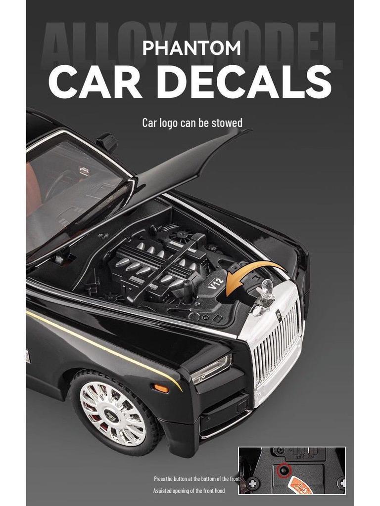 1:18 Scale Rolls-Royce Phantom Alloy Car Model - Collector's Item and Decorative Piece