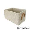 Rattan Stroh Aufbewahrungskorb Japanisch Handgewebt Kleinkram Organizer Körbe Große Kapazität Wäschebehälter Badezimmer Organizer