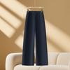 Women's High-Waist Slimming Woolen Wide-Leg Pants - Autumn/Winter 2025 Collection