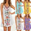 Womens Midi Dress Sleeveless Boho Beach Casual Floral Sundress Perfect For Summer