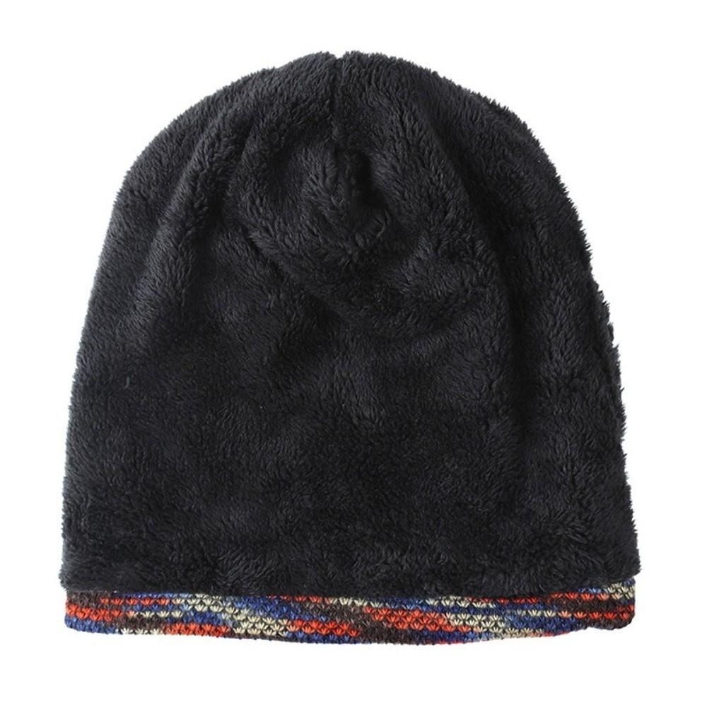 Colored Winter Pullover Hats Cotton Velvet Ear Protection Hats Suitable for Outdoor Double-layer Stacked Long Tube Hats Unisex