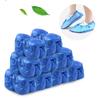100-Pack Thickened PE Waterproof Disposable Shoe Covers for Indoor & Rainy Day Protection