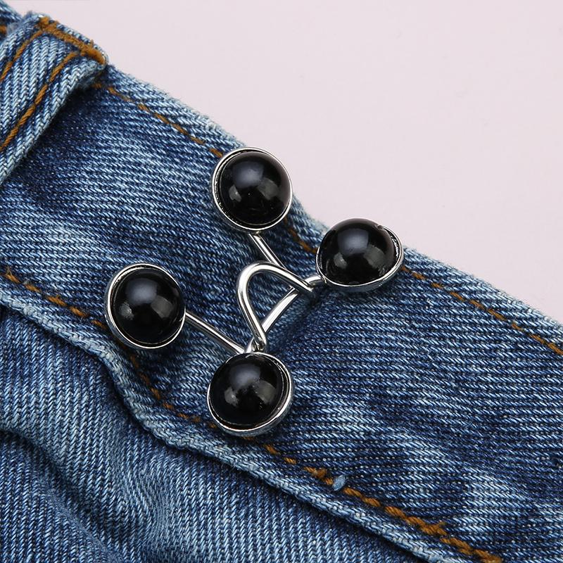 

2шт-комплекта Металлическая пряжка для джинсов с регулируемой застежкой без гвоздей Кнопка съемная утяжка для талии Бытовая 2pcs