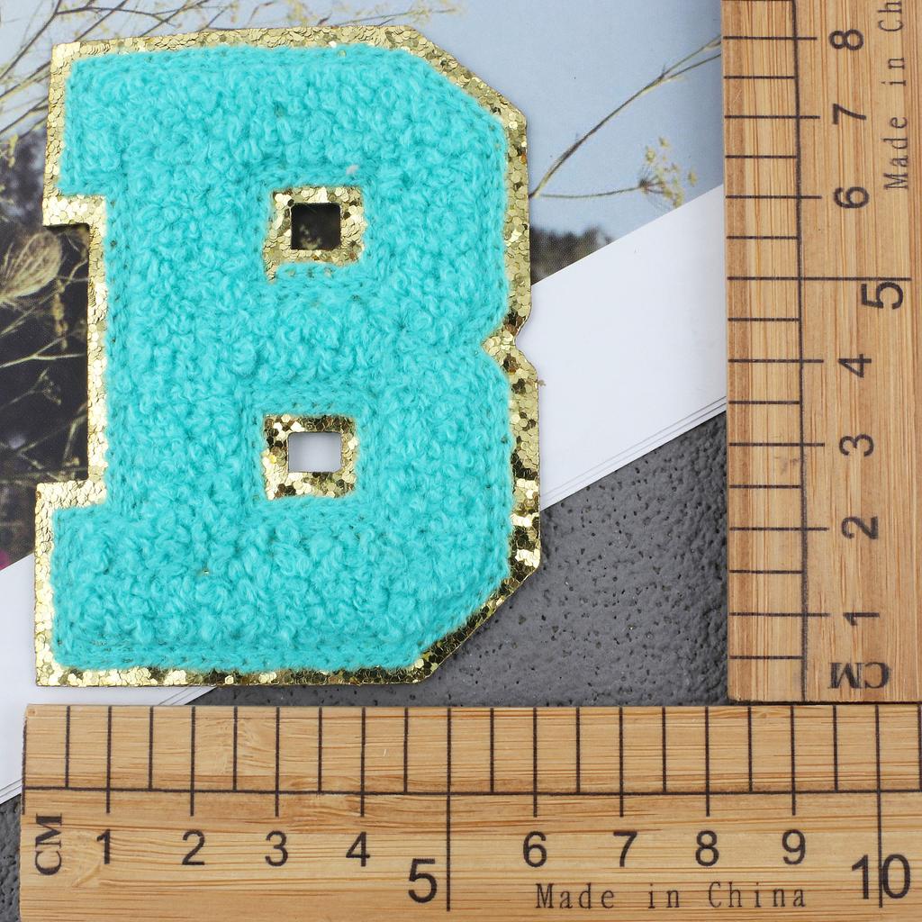 Mixed Color English Alphabet Embroidery Cloth Sticker Digital Towel Embroidery Computer Embroidery Stamp Clothes Smiley Face Patch Sticker