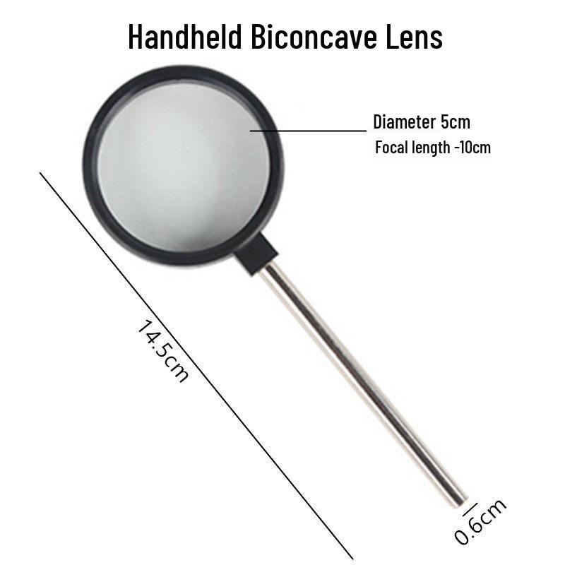 Lens Imaging Set: Concave/Convex Lenses, Pinhole Imaging, Light Source, White Screen, Pinhole Plate, Foldable Optical Bench