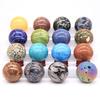40mm Natursteine Amethyst Lapislazuli Reiki Heilkristalle Energie Chakra Massage Edelstein Kugel Heimdeko Handwerk Mit Ständer