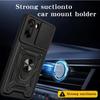 Wytrzymałe etui Armor z przesuwaną osłoną aparatu i pierścieniem magnetycznym obracanym o 360 stopni na PC+TPU dla Oneplus 15 15R, odporne na wstrząsy klasy wojskowej