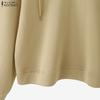 ZANZEA Women Autumn Casual Long Sleeve Pullover Hoodies Sweatshirt