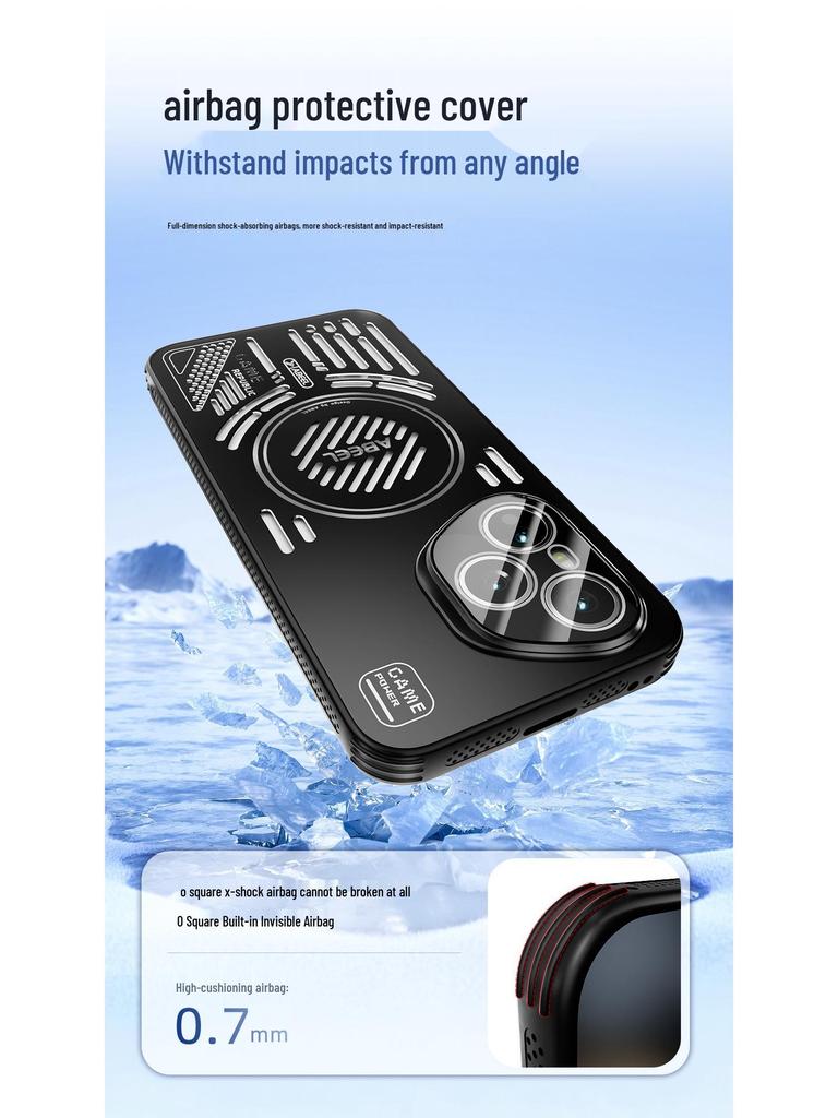HONOR 400 Pro Ice Fox Case: Magnetic Aluminum Heat Dissipation, Drop-Proof Protective Cover