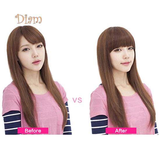 Tenfyer Pretty Girl's Clip On/in Neat Bangs Straight Fake Bob Style Fringe Hairpiece