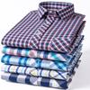 Fashion Spring Autumn Men's Plaid Shirts Long Sleeve 100% Pure Cotton Good Quality Thin Soft Classic Basic Casual Male Clothing