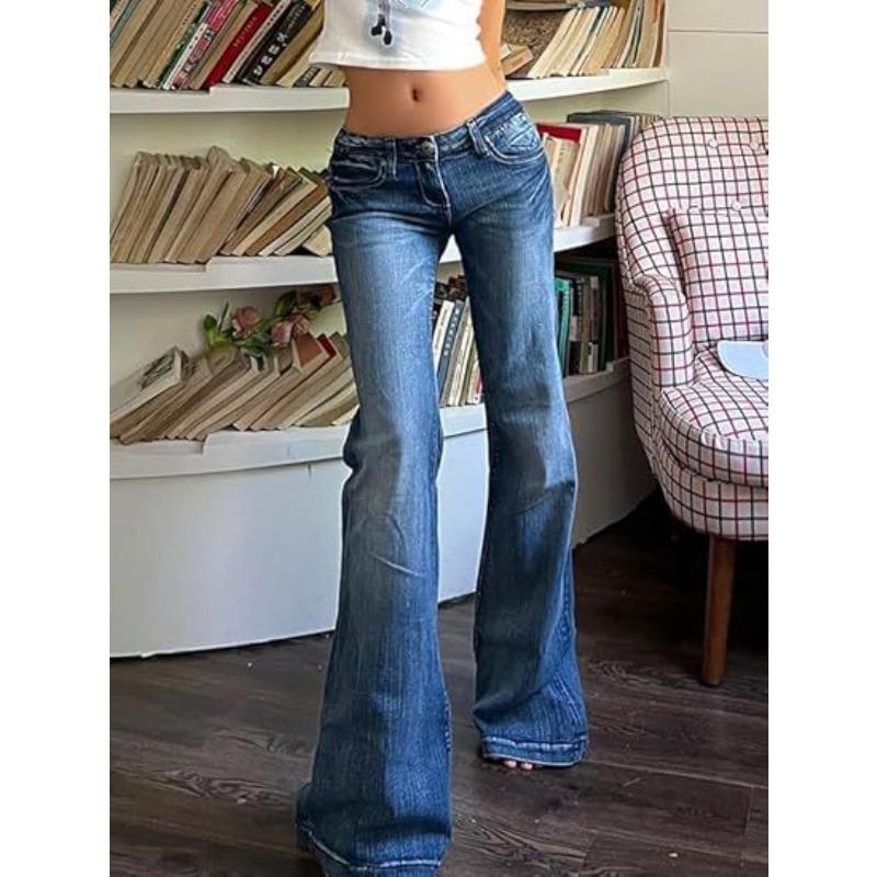 Европейские и американские ретро расклешенные джинсы Spice Girls, узкие и тонкие, эластичные джинсы, женские брюки S темно-синий