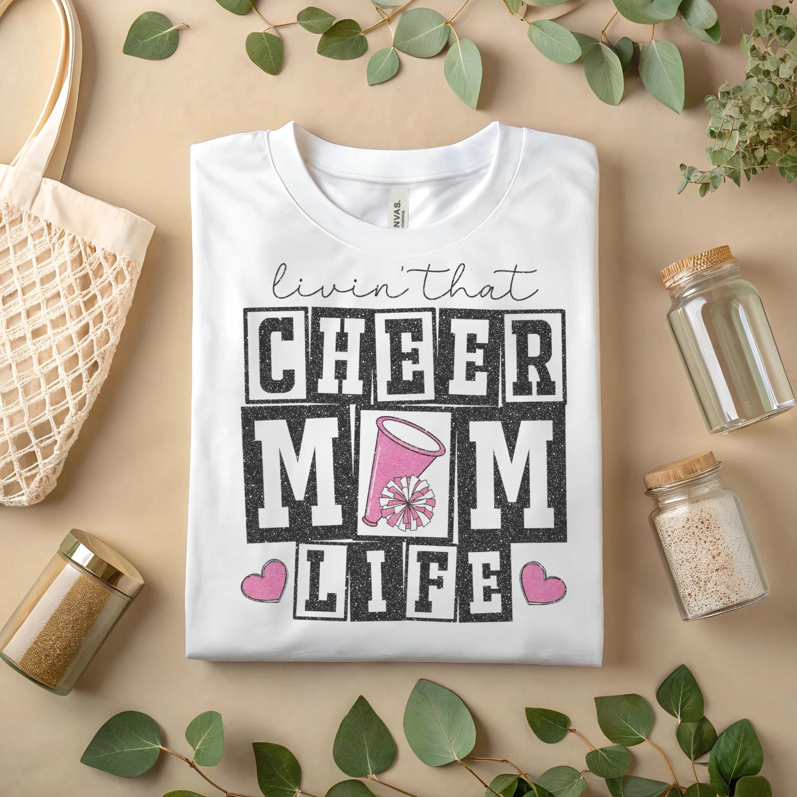 Cheer Mom Life Shirt – Cute Cheerleading Mom Tee A447 M