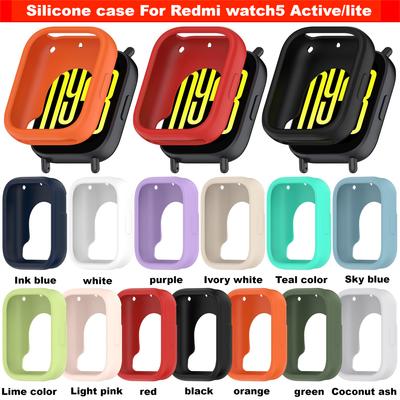 Soft Silicone Case For Redmi Watch 5 Active Watch 5 Lite Smart Watch Anti-drop Elastic Protective Shell For Redmi Watch5 Lite