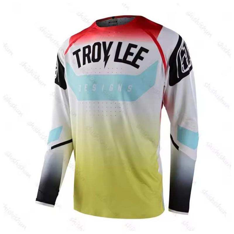 Mens Motocross Jersey BMX Mountain Bike Cycling Shirt Quick Dry Sports Top