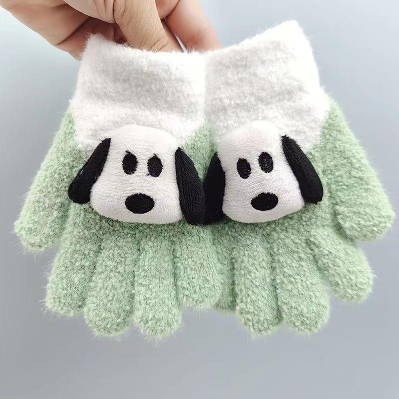 Child gloves For Newborn Baby Glove Winter Cartoon Flip Over Child Glove Cute Girl Gloves Warm Boy Five Finger Homework Glove