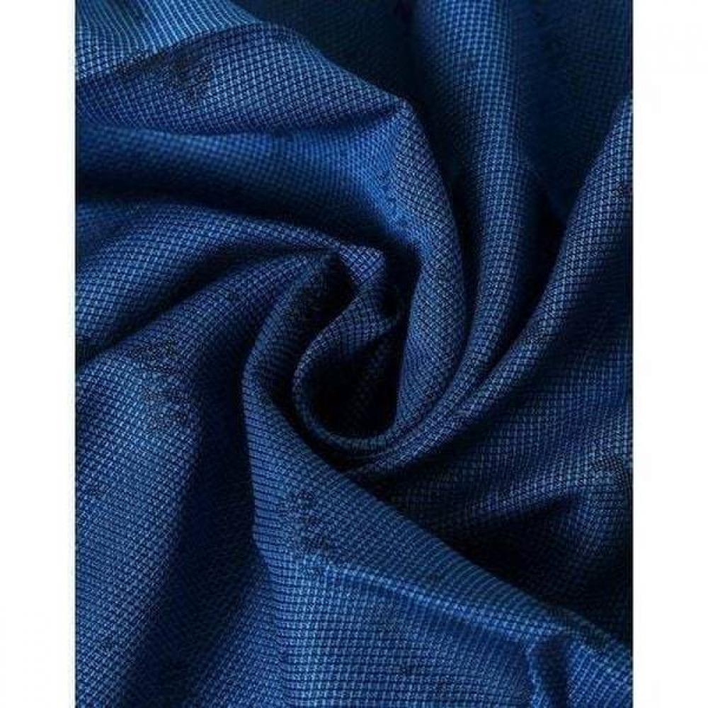 Daks Cotton Handkerchief Set Blue Check Pattern Dcha6f064mu