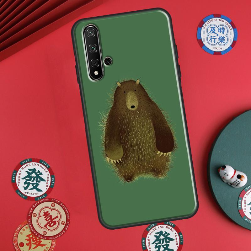 Cartoon Grizzly Bear For Huawei P20 P30 P40 Lite P60 Pro Nova 12i 11i 8i 12s 9 10 SE Y90 Y60 Y70 Y72 Y61 Y91 Case