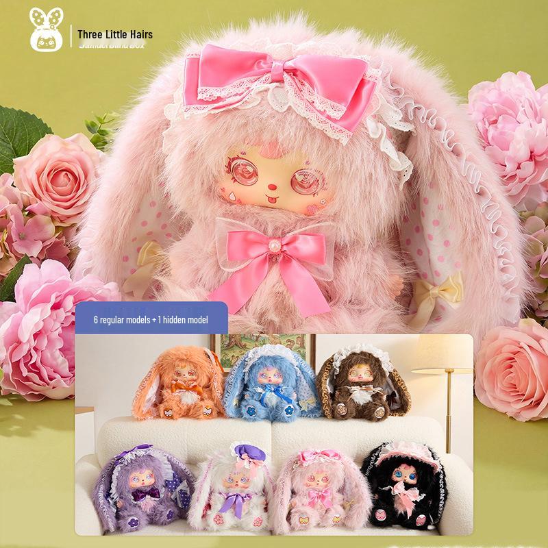 Three Little Hairs Lucky Rabbit Plush - Cute Bedroom Decoration