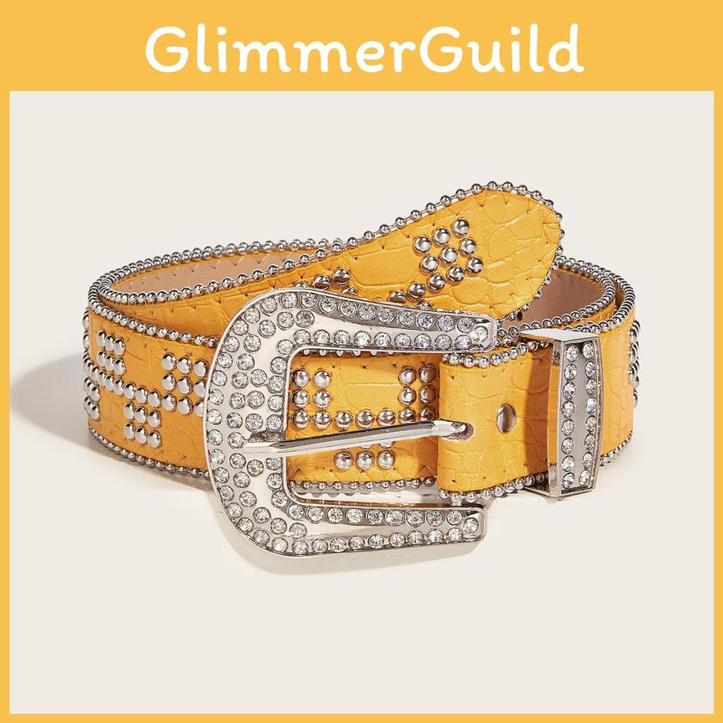 Style Pu Leather Belt With Starry Compass Buckle For Casual Youth Fashion