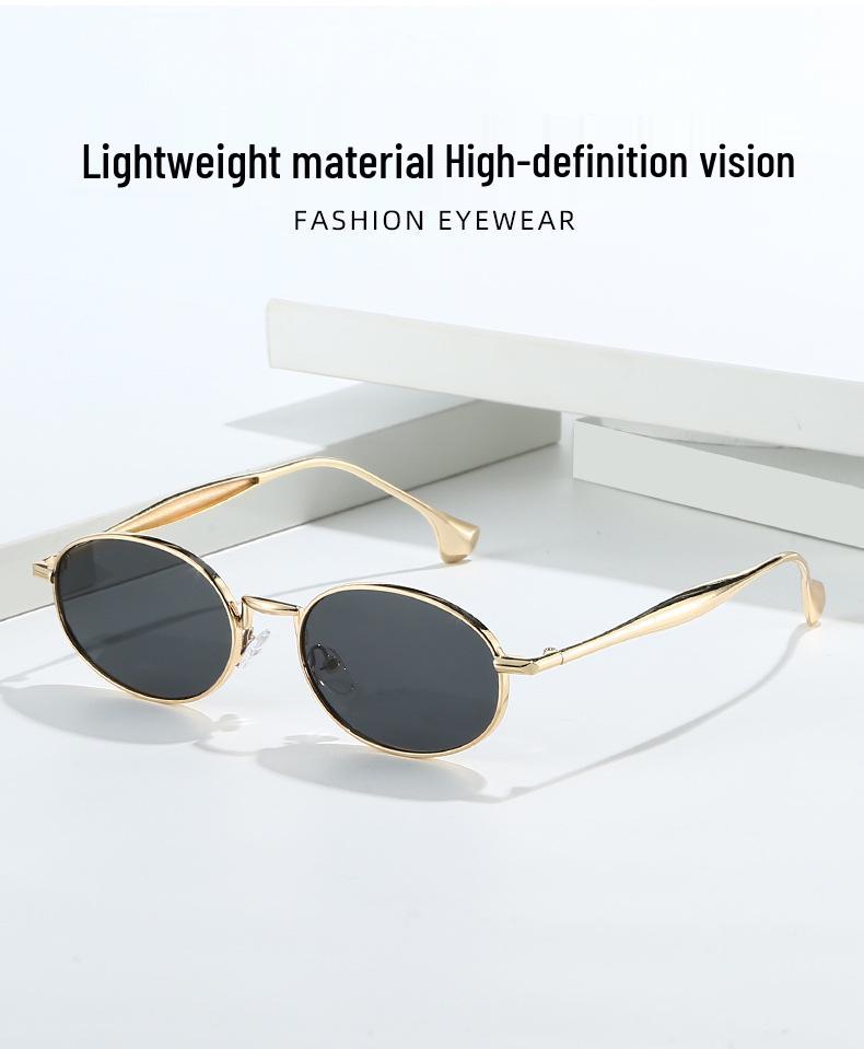 Retro kovové sluneční brýle s malým rámečkem: Styl Old Money, High-End Móda z Hongkongu pro Muže a Ženy