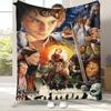 Retro L-Lord of The Rings H-Hobbit Flannel Blanket,Ultra Soft Warm Plush Throw for Home Bedroom Bed Sofa Cover Office Picnic