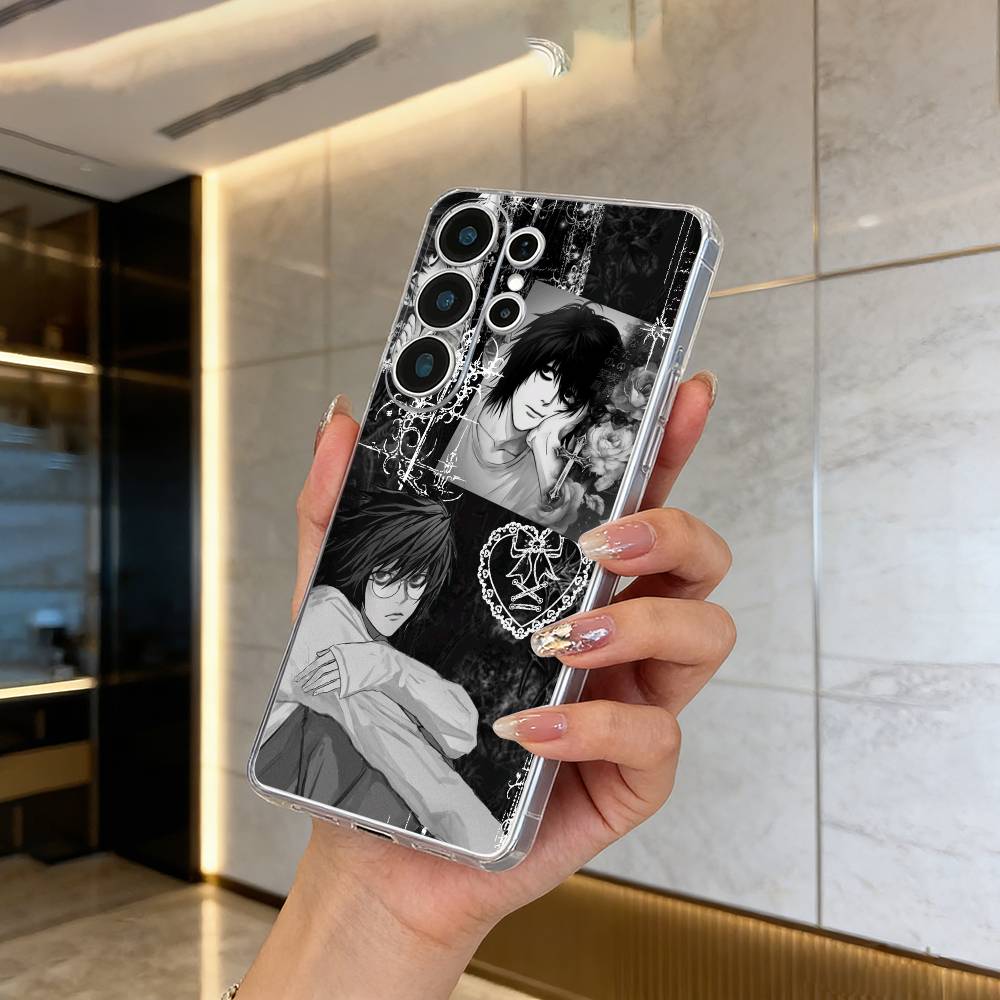 D-Death- Note- Classic anime Clear Soft Silicone Phone Case forSamsung S25, S24, S21, S22, S23, S30, Ultra, S20, Plus