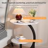 Cloud-Shaped 2-Tier Bedside Table Compact Small Coffee Table For Bedroom Living Room