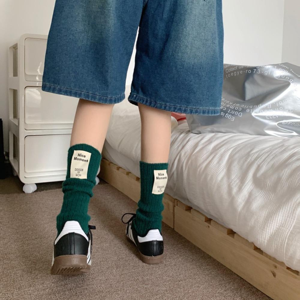 

Thicken Mid-tube Socks Cloth Label Women Socks Fashion Winter Socks Winter сірий