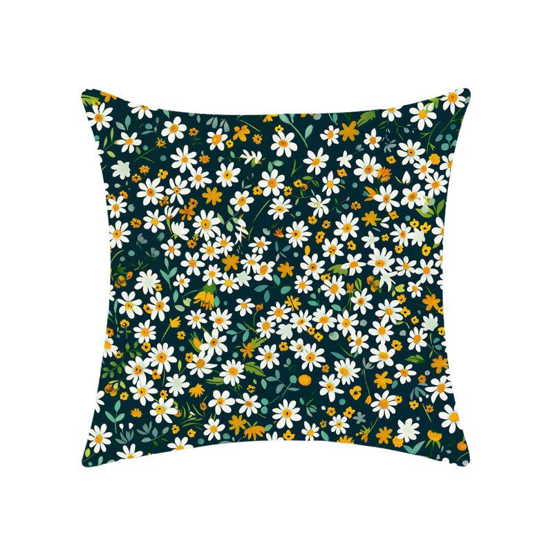 New Floral Floral Series Pillow Case Soft Car Home Decoration Bedroom Bedside Pillow Cushion Cover
