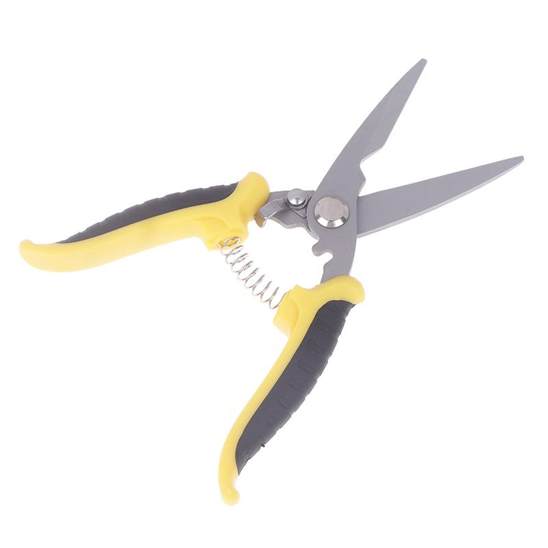 1Pc Stainless Steel Electrician Scissors Multifunction Hand Tool For Cutting Wire Groove And Thin Steel Plate