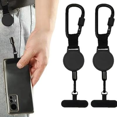 Steel Cable Anti-Theft Phone Holder 360 Rotation Retractable Cellphone Strap  Outdoor Use