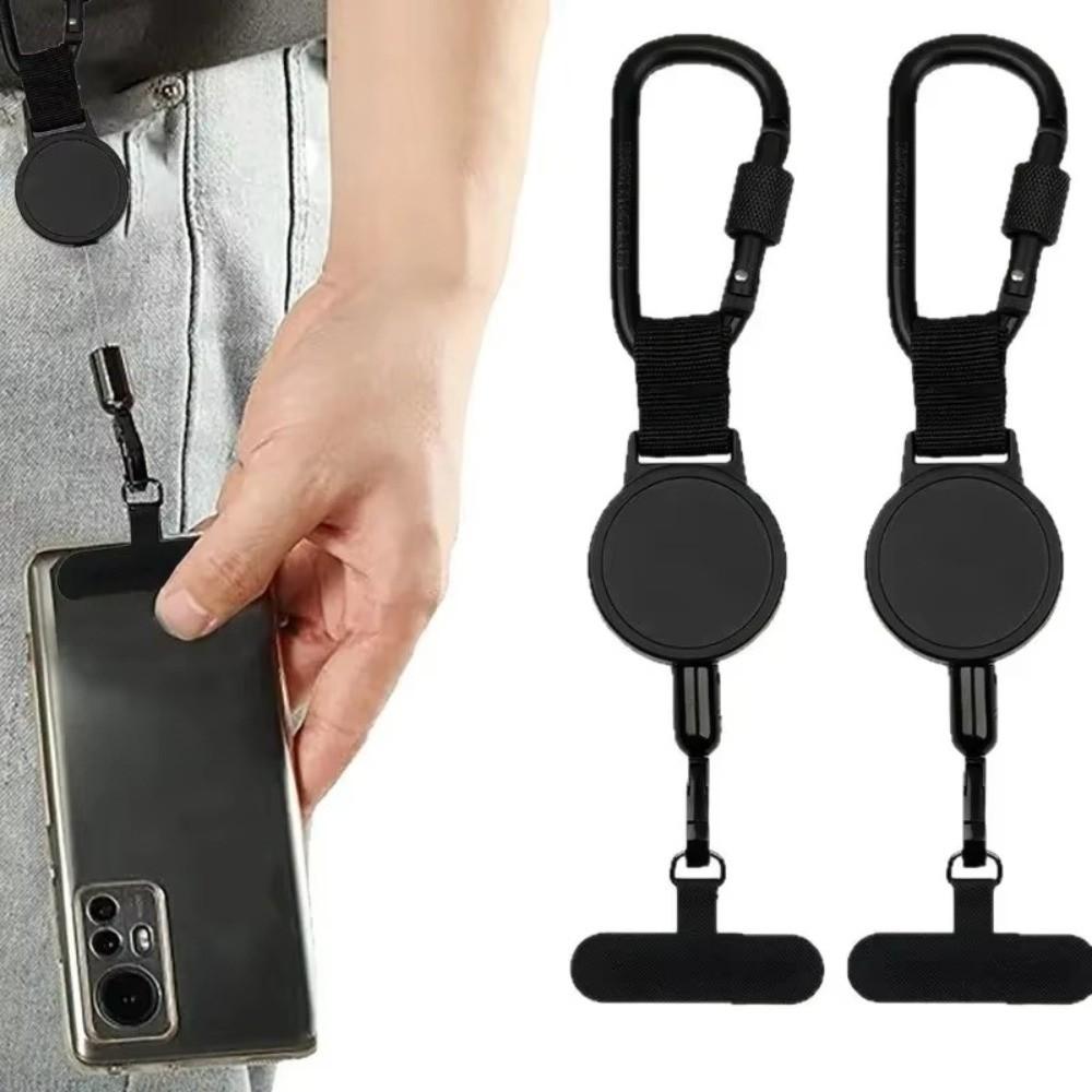 Steel Cable Anti-Theft Phone Holder Heavy Duty Retractable Cellphone Strap Anti-Drop Protection