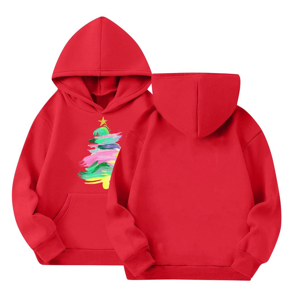 Children's Hoodies Loose Solid Color Hooded Sports Shirt Fashionable Sports Shirt