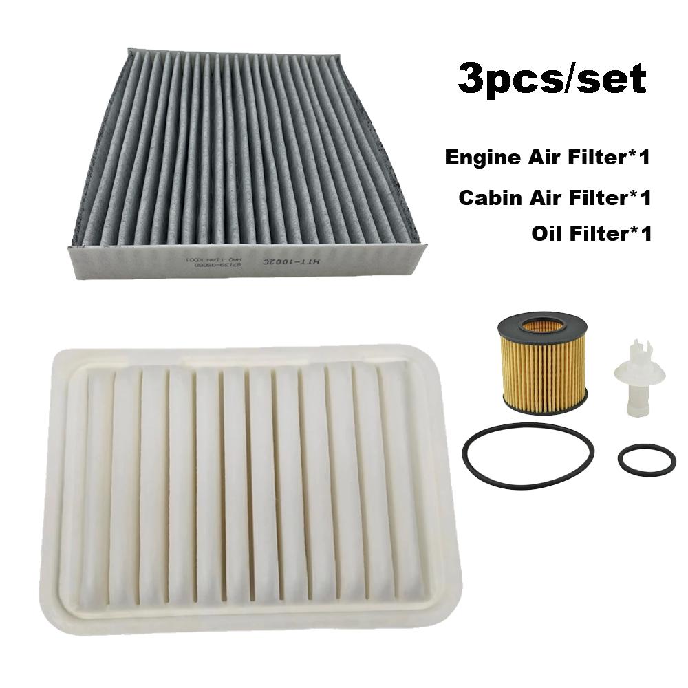 3pcs Filter Set For Toyota Corolla 1.8L 2014- ZRE17 Auris E180/ RAV 4 VERSO Scion XD Noah 2.0 2012 A/C Engine Air Oil Filter