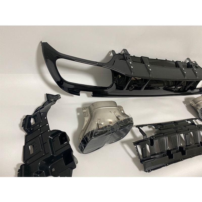Mercedes W205 Sport Model C63 Style Rear Diffuser Tailpipe Upgrade for C180L, 200L, 260L AMG Exhaust.