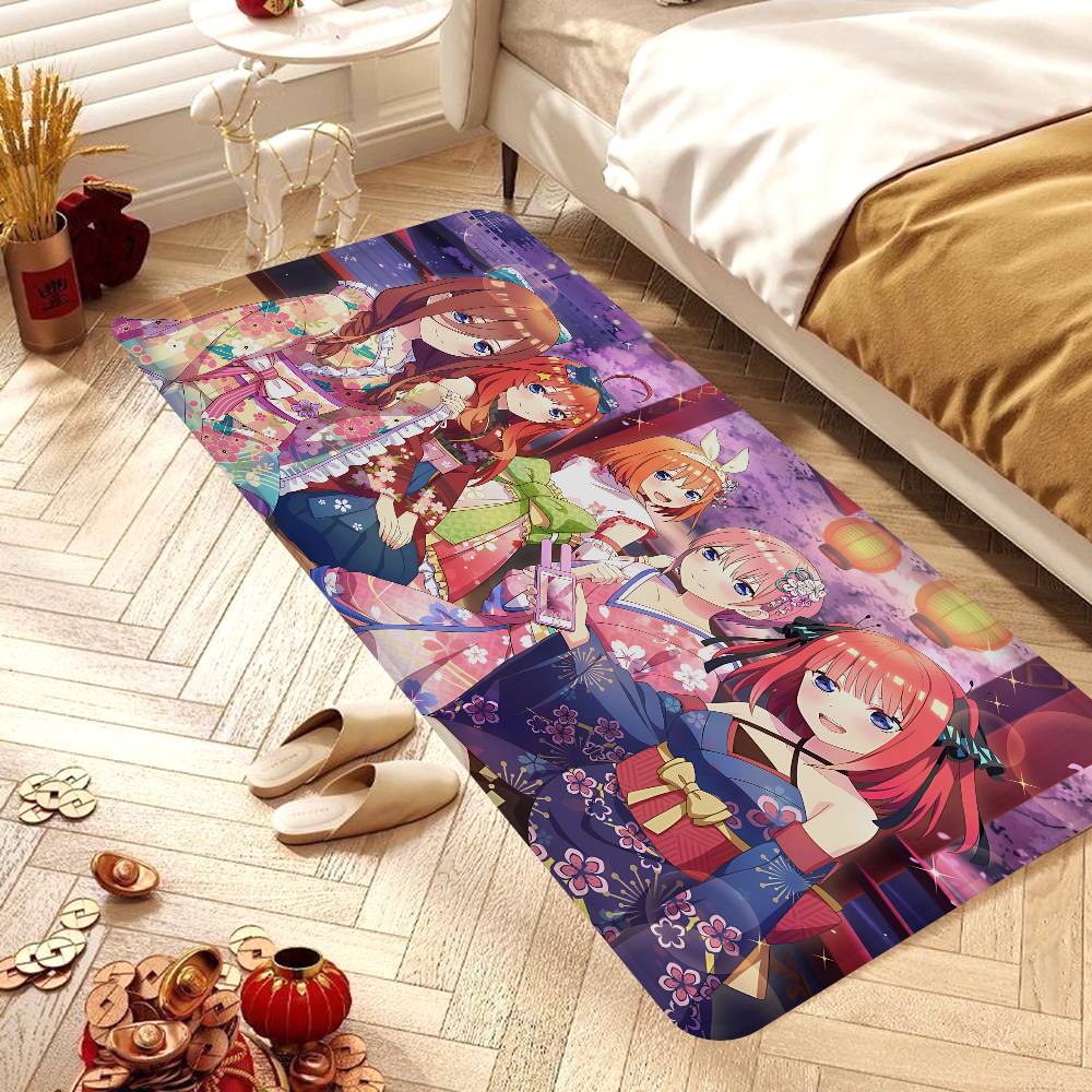 Anime Q-Quintessential Quintuplets Bathroom Mat Kids Room Bedroom Decoration Balcony Anti-Slip Doormat Living Room Welcome Rug