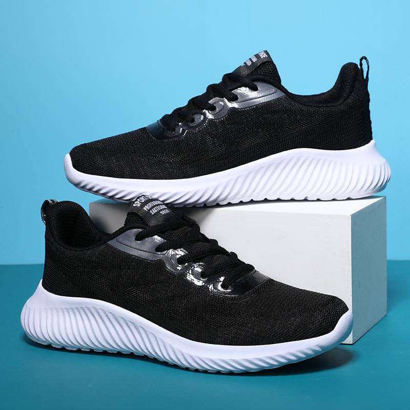 Quanzhou Sneaker Women's Outdoors Commute Casual Shoes Lightweight Thick Bottom Color Matching Breathable Comfortable Flyknit Mesh Shoes
