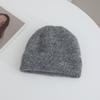 Metal Label Knitted Hats for Women's Autumn and Winter New Products Warm and Thickened Cold Hats  Face Enhancing Small Ear Protecting Hats
