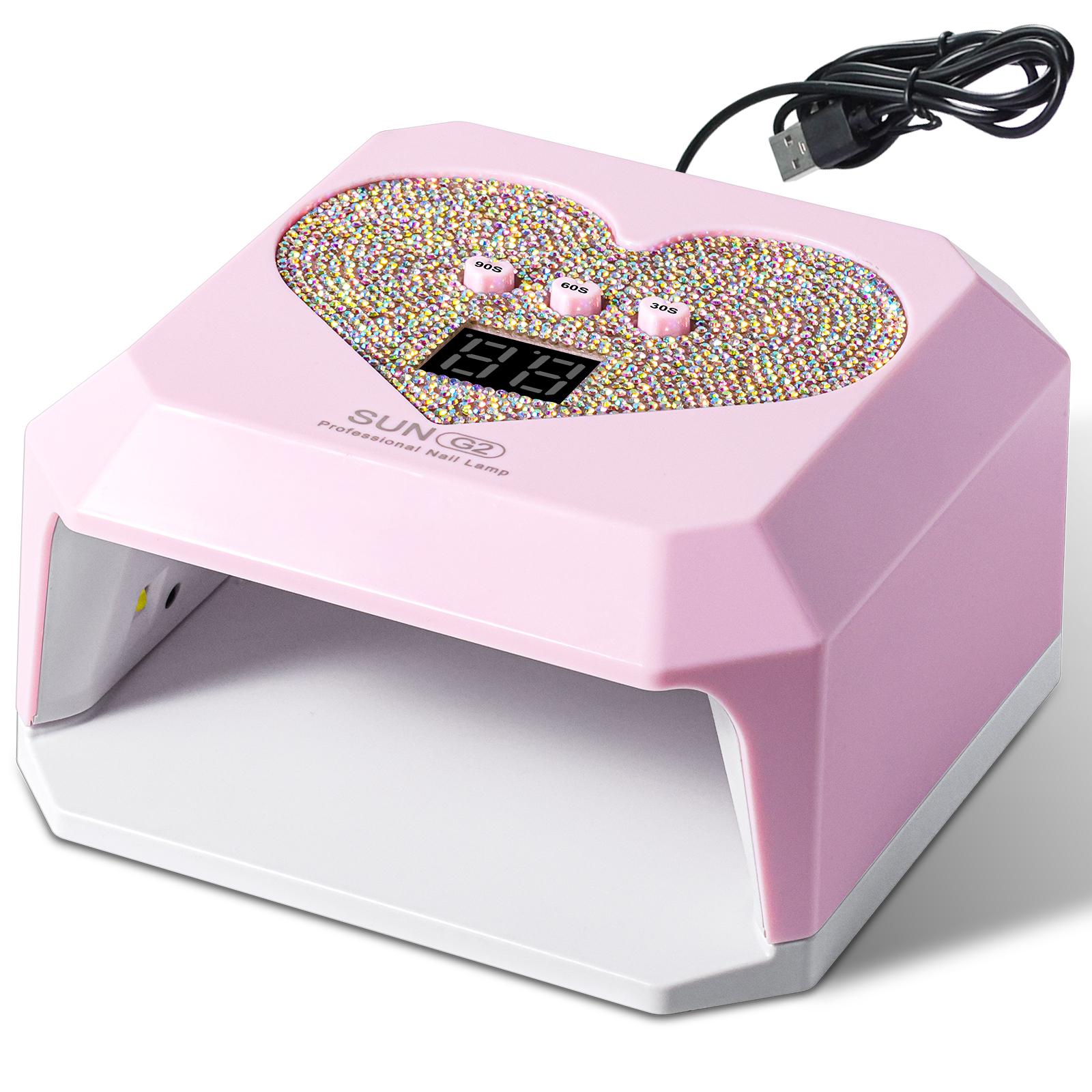 

Professional UV LED Nail Lamp Convenient USB Nail Dryer for Gel Nail Polish Curing with Timer Automatic Sensor Manicure Tool USB розовый