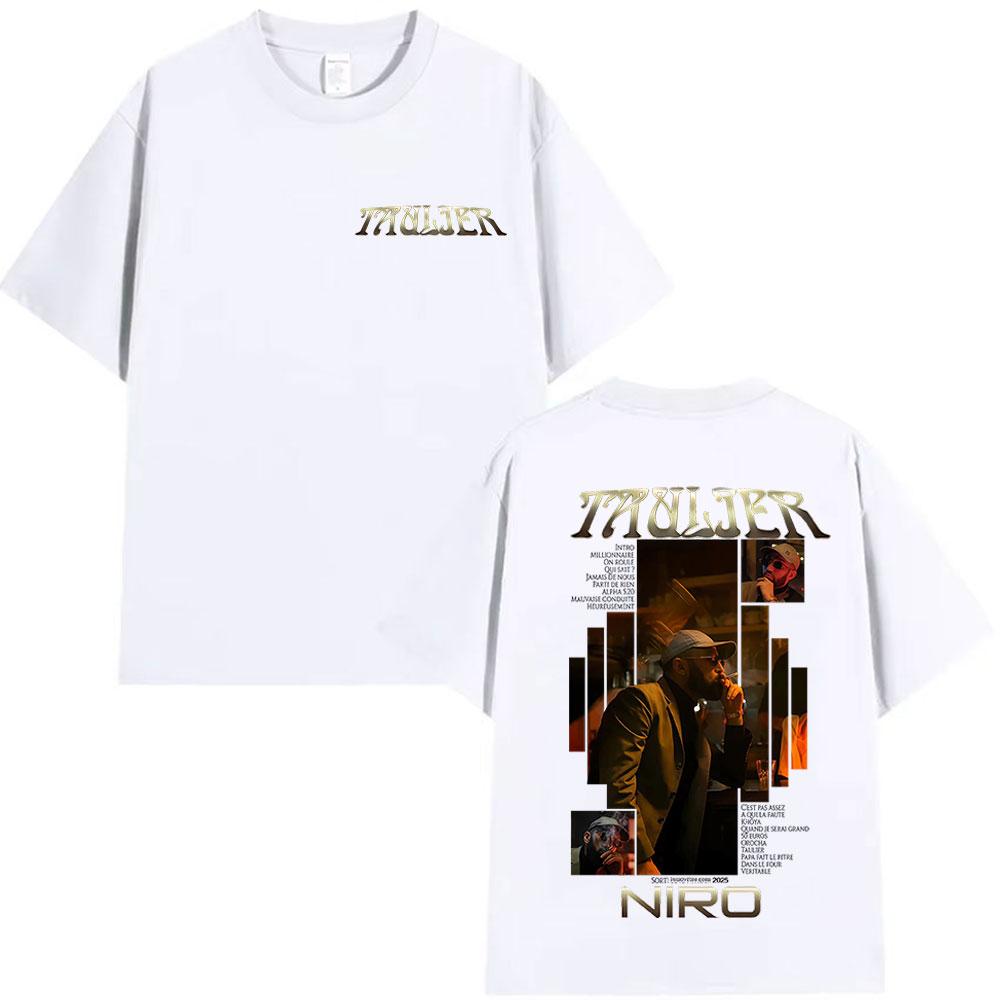 Rapper Niro Taulier Album Graphic T Shirts Unisex's Women Retro Style High Quality T-shirt Hip Hop Clothing Short Sleeve Tees
