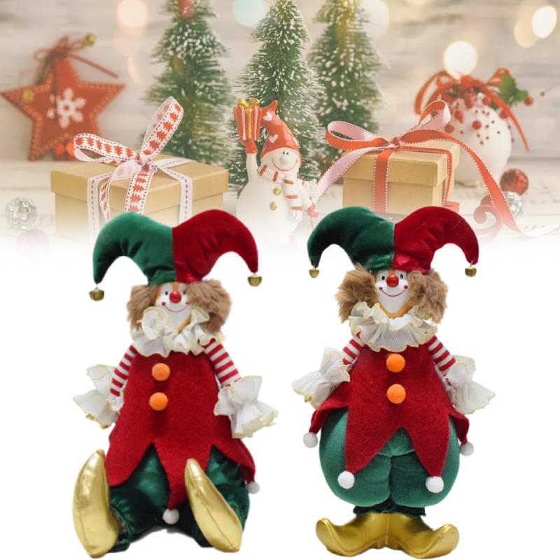 Charming Clown Figurine For Christmas Festivities Beautifully Handmade For Joyful Decor