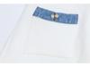 2025 French Preppy Patchwork Denim & Knit Cardigan Short Set